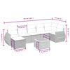 vidaXL 8 Piece Garden Sofa Set with Cushions Grey Poly Rattan