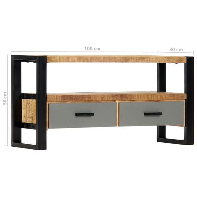 vidaXL TV Cabinet 100x30x50 cm Solid Mango Wood