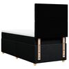 vidaXL Box Spring Bed with Mattress Black King Single Fabric