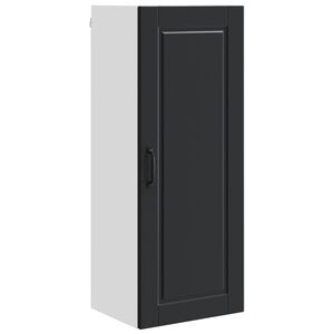 vidaXL Wall Cabinet PORTO Black 40 x 31 x 100 cm Engineered Wood