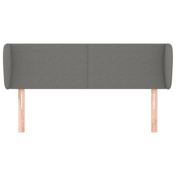vidaXL Headboard with Ears Dark Grey 147 cm Fabric