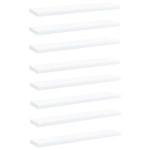 vidaXL Bookshelf Boards 8 pcs White 40x10x1.5 cm Engineered Wood