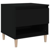 vidaXL Bedside Table Black 50x46x50 Engineered Wood