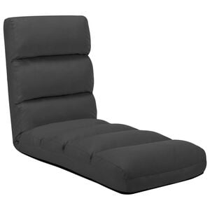 vidaXL Folding Floor Chair Anthracite Faux Leather