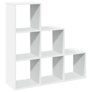 vidaXL Room Divider Bookcase 3-Tier White 99x29x99 cm Engineered Wood