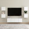 vidaXL 6 Piece TV Cabinet Set White Engineered Wood
