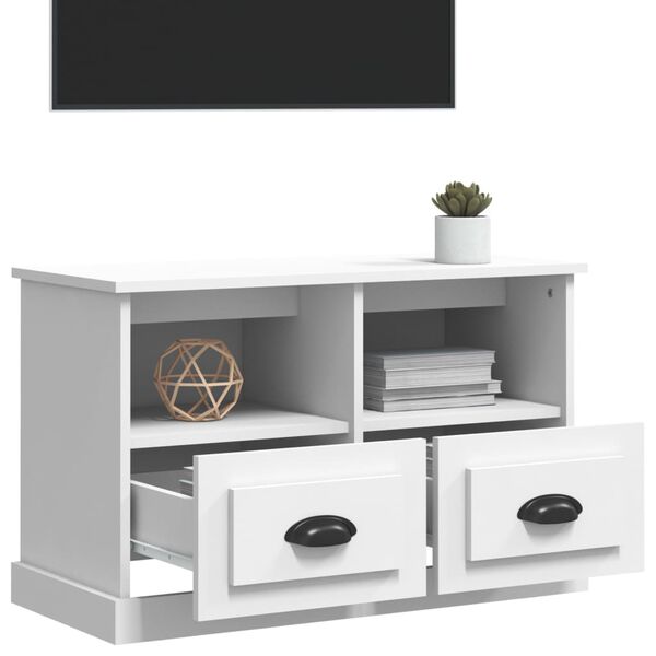 vidaXL TV Cabinet White 80x35x50 cm Engineered Wood