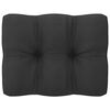 vidaXL Garden 2-Seater Sofa with Cushions Black Solid Pinewood