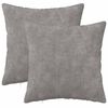 vidaXL Cushion with Pillow HEERLEN 2 pcs Light Grey Microfiber Fleece