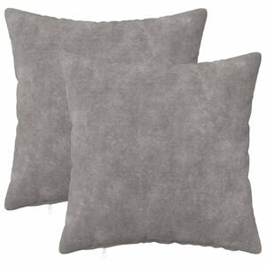 vidaXL Cushion with Pillow HEERLEN 2 pcs Light Grey Microfiber Fleece