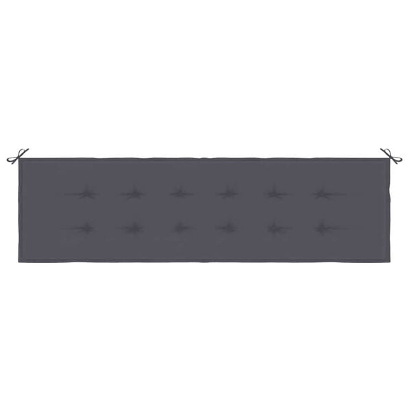 vidaXL Garden Bench Cushion Anthracite 180x50x3 cm Oxford Fabric