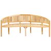 vidaXL Banana Bench 200 cm Solid Teak Wood