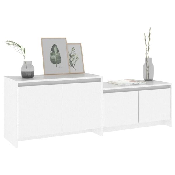 vidaXL TV Cabinet White 146.5x35x50 cm Engineered Wood