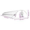 vidaXL Greenhouse with Steel Frame Green 144 m&sup2; 24x6x2.85 m