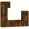 vidaXL 5 Piece TV Cabinet Set Smoked Oak Engineered Wood