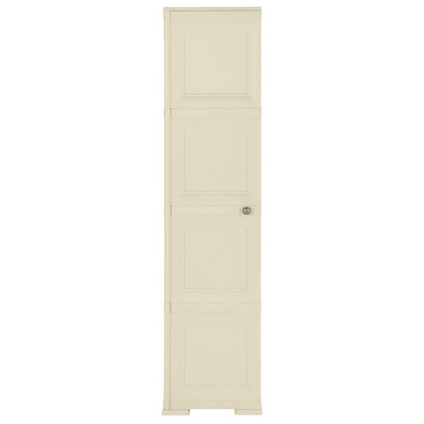 vidaXL Plastic Cabinet 40x43x164 cm Wood Design Angora White