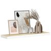 vidaXL Floating Wall Shelf Oak and White 80x23.5x3.8 cm MDF