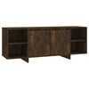 vidaXL TV Cabinet Smoked Oak 130x35x50 cm Engineered Wood
