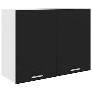 vidaXL Hanging Cabinet "Lyon" Black 80x31x60 cm Engineered Wood