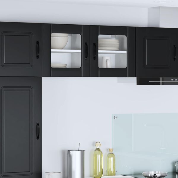 vidaXL Kitchen Cabinet 2 pcs Black 40 x 31 x 40 cm Engineered Wood