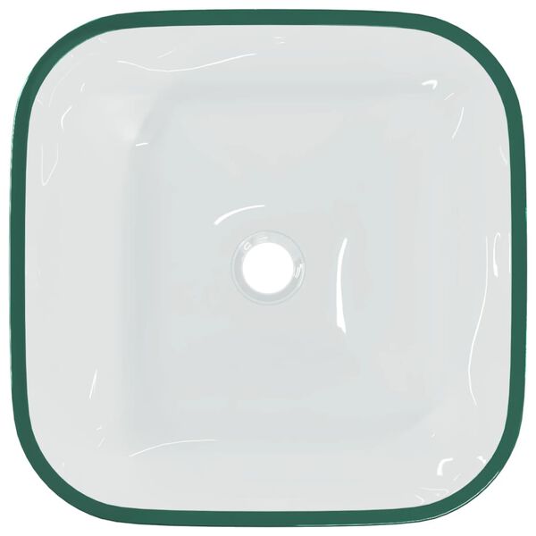 vidaXL Basin Glass 42x42x14 cm Transparent