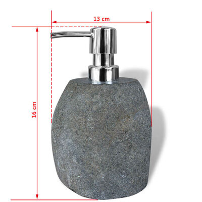 vidaXL Soap Dispenser River Stone 16 cm