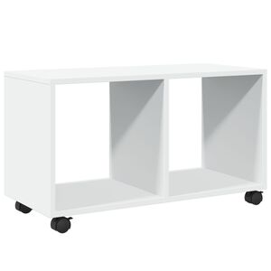 vidaXL Rolling Cabinet White 72x33x42,5 cm Engineered Wood
