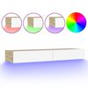 vidaXL TV Cabinet with LED Lights White and Sonoma Oak 120x35x15.5 cm