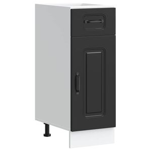 vidaXL Kitchen Base Cabinet "Kalmar" Black Engineered Wood