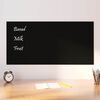 vidaXL Wall-mounted Magnetic Board Black 100x50 cm Tempered Glass