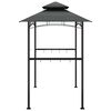 vidaXL BBQ Gazebo with Side Shelves Anthracite 240x150x243 cm Steel