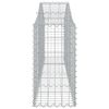 vidaXL Arched Gabion Baskets 18 pcs 200x30x60/80 cm Galvanised Iron