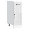 vidaXL Kitchen Base Cabinet "Lucca" High Gloss White Engineered Wood