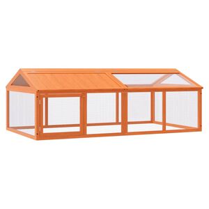 vidaXL Run Box Brown 200x112,5x74 cm Solid Wood Pine