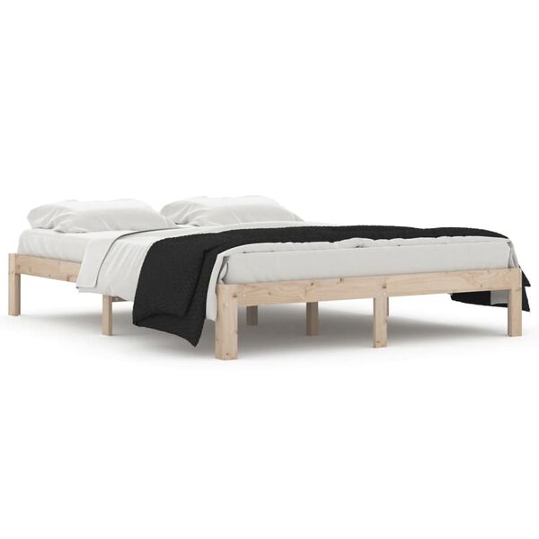 vidaXL Bed Frame without Mattress Solid Wood 150x200cm King Size