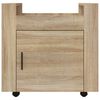 vidaXL Desk Trolley Sonoma Oak 60x45x60 cm Engineered Wood