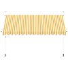 vidaXL Manual Retractable Awning 400 cm Orange and White Stripes