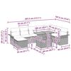 vidaXL Garden Sofa Set with Storage 9 pcs Black Poly rattan