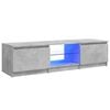 vidaXL TV Cabinet with LED Lights Concrete Grey 140x40x36 cm