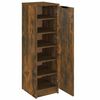 vidaXL Shoe Cabinet Smoked Oak 30x35x100 cm Engineered Wood