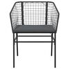 vidaXL 5 Piece Garden Dining Set with Cushions Black Poly Rattan Glass