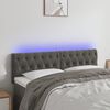 vidaXL LED Headboard Dark Grey 144 cm Velvet