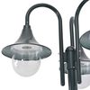 vidaXL Garden Post Light E27 220 cm Aluminium 3-Lantern Dark Green