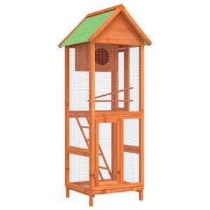 vidaXL Bird House Brown 60x58,5x160 cm Solid Wood Pine