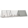 vidaXL Rabbit Cage Grey 302.5x80.5x71 cm Galvanised Steel