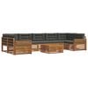 vidaXL Outdoor Sofa Set with Cushion 8 pcs Natural and Anthracite