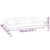 vidaXL Pallet Cushion Cream 120x80x12 cm Fabric