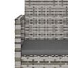 vidaXL Garden Bench with Cushions Grey 105 cm Poly Rattan