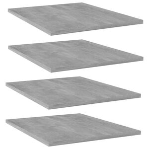 vidaXL Bookshelf Boards 4 pcs Concrete Grey 40x50x1,5 cm Engineered Wood