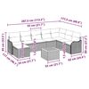 vidaXL Garden Sofa Set 9 pcs Grey Poly rattan